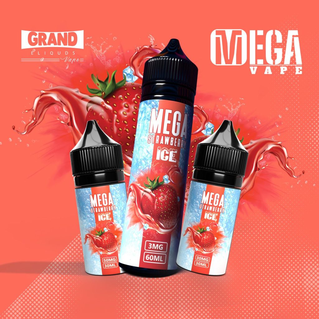Mega Straberry MEGA STRAWBERRY ICE (20MG) β Cloudy House